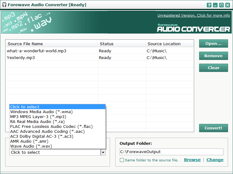Forewave Audio Converter